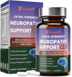 Alpha Lipoic Acid Neuropathy Supplements - with 600mg R-Alpha Lipoic Acid, NAC, ALC, Active Vitamin B12 B1 B2 B6, Magnesium - for Nerve Heath, Liver Detox, Antioxidant & Mental Support
