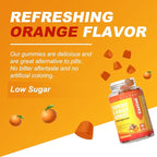 Turmeric Curcumin Gummies 500mg for Adults, with Black Pepper, Ginger Root, Vitamine C, Low Sugar Fruit Gummies, Orange Flavor - 120 Counts