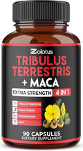 Zolotus Premium Tribulus Terrestris Capsules - Combined with Ashwagandha, Panax Ginseng & Maca - 90 Counts for 3 Months