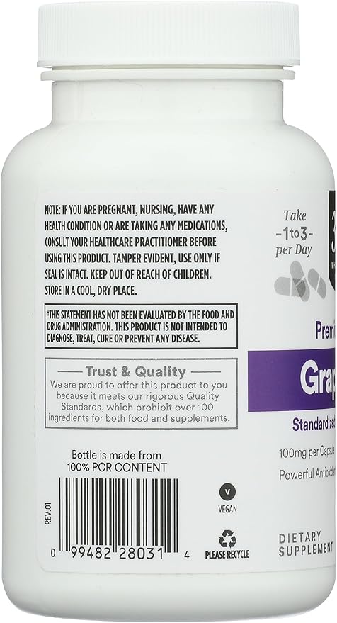 Whole Foods Market, Grapeseed Extract 100mg, 120 CT