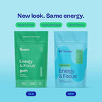Neuro Energy & Focus Gum - 40mg Natural Caffeine Gum & Nootropic Energy Supplement with L-Theanine & B Vitamins - Sugar Free, Vegan - Spearmint, 90ct