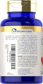 Carlyle CoQ10 100mg Softgels | 240 Count | Mega Q-Sorb Coenzyme Q-10 | with Black Pepper Extract | Non-GMO and Gluten Free Supplement