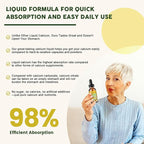 Calcium Citrate Liquid Drops, Calcium Citrate 1200 mg with Vitamin D3 & K2 Supplements for Women & Men, High Absorption for Support Bone Muscle & Teeth Health - Pineapple Flavor - 4 pc - 30 ml Each
