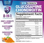 Glucosamine Chondroitin MSM Complex - 3X Strength Joint Support Supplement with Glucosamine Sulfate, Turmeric, Boswellia - For Cartilage, Mobility & Flexibility - Bottled in USA - 120 Capsules