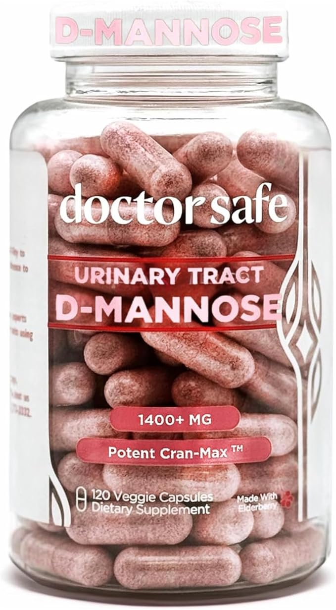Cranberry Supplement, D-Mannose Capsules Made with Concentrated Whole Fruit Cranberry, Natural Support for Rapid Action to Help Cleanse and Protect the Urinary Tract* (120 Count)