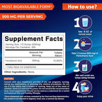 Vitamatic Pantothenic Acid Pure Powder 500 mg per Serving - 100 Grams - Also Called Vitamin B5-200 Servings