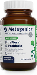 Metagenics UltraFlora IB Probiotic - 60 Bil. CFU - Relief for Occasional Intestinal Distress* - Supports Digestive Health, Bloating & Gut Balance* - Lactobacillus & Bifidobacterium Blend - 30 Capsules