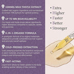 2 Pack Milk Thistle Drops for Liver Cleanse Detox & Repair, Milk Thistle Extract Liquid Supplement with Dandelion & Artichoke for Liver Support, Vegan, Organic, Alcohol-Free, 4 FL OZ