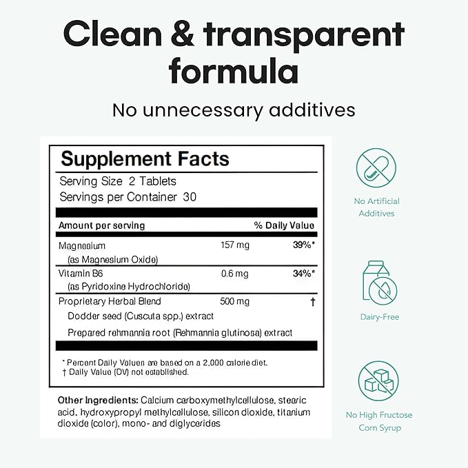 Hearing Support Supplement for Ear Health & Clarity | Auditory Wellness Formula with Magnesium, Vitamin B6 & Patented Botanical Complex | Daily Use | 60 Tablets