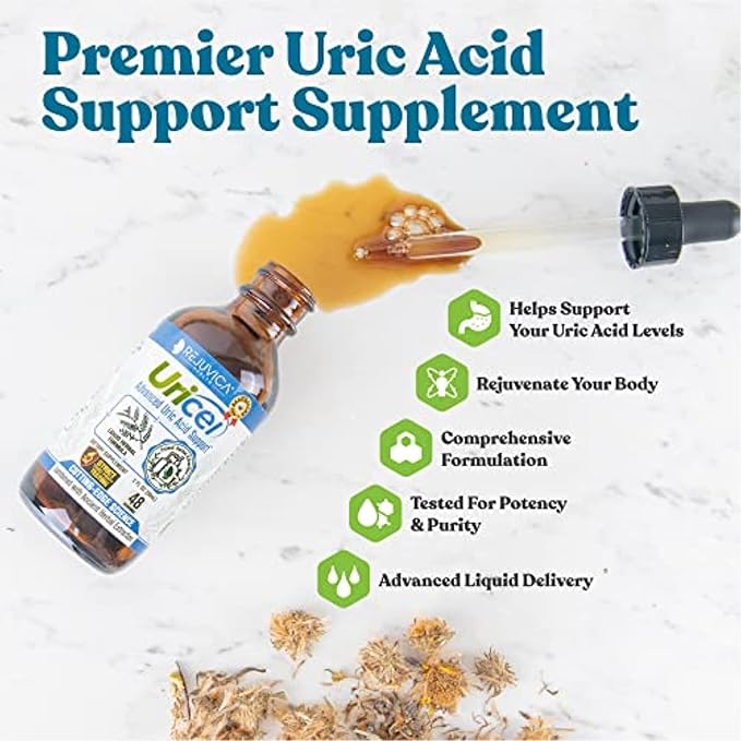 Uricel - Advanced Uric Acid Support & Cleanse Supplement - Joint & Kidney Support - Liquid Delivery for Better Absorption - Tart Cherry, Chanca Piedra, Celery Seed & Turmeric - 2 fl oz
