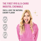 Legendairy Milk Myo Inositol and D Chiro Inositol Supplement for Women, 40:1 Ratio, PCOS Fertility Support, Hormone Balance, Sugar Free Vegan Chewable Tablets, Cherry Flavor, 90 Day Supply, Pack of 3