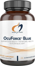 Designs for Health OcuForce Blue - 'Blue Light' Focused Eye Support Supplement with Lutein, Zeaxanthin & More - for Teens and Adults (60 Capsules)