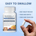 Neurobella Eye Formula， 15-in-1 Eye Nutritional Support Capsules - Containing carotenoids (Lutein, zeaxanthin, etc.),Bilberry Extract and Saffron, 60 Capsules