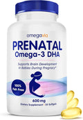 OmegaVia Prenatal DHA 600mg | Fish-Free Omega-3 Supplement | Supports Baby’s Brain, Eye & Nervous System Development | Safe for Pregnancy & Lactation | 30 Easy-to-Swallow Softgels