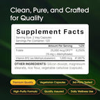 NatureBell Methyl Folate 15mg - 240 Capsules - 5-MTHF with Methyl B12-15mg L-Methylfolate & 1,000mcg Vitamin B12 - Energy & Cognitive Support Supplement* - Gluten-Free & Non-GMO