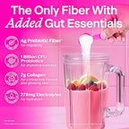 Belli Welli Unflavored Daily Fiber Supplement Powder with Collagen, Probiotics & Electrolytes | Supports Digestive Health, Gut Balance & Debloating, Sugar Free | 30 Servings