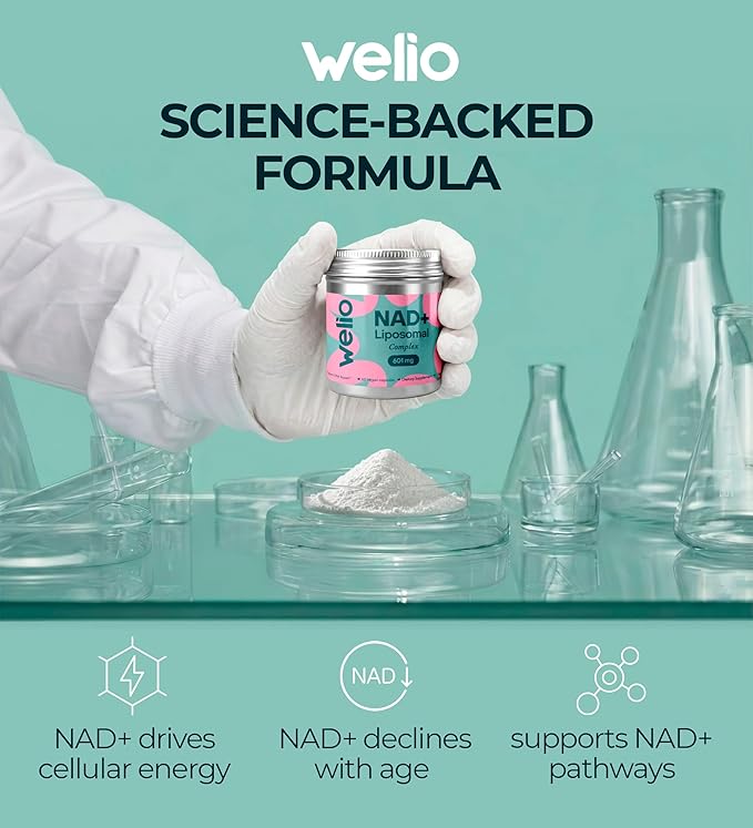 Liposomal NAD Supplement 601mg | Third-Party Tested, High Purity NAD+ | Anti-Aging & Cellular Health | NMN Supplement Alternative | Advanced NAD+ Supplement for Women & Men – 60 Capsules
