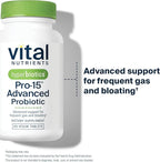 Hyperbiotics Vital Nutrients Pro-15 Advanced Probiotics for Women and Men | 15 Strains + Kiwifruit | Clinically Studied Daily Probiotics for Digestive Health, Gas, & Bloating | 60 Vegan Tablets