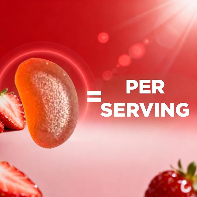 Vitamatic Sugar Free Vitamin A 25000 IU Gummies (Retinyl Palmitate) - Natural Strawberry Flavor - 120 Pectin Based Gummies (1 Bottle)