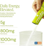 Create Creatine + Electrolytes Mix - Creatine Monohydrate Stick Packs, Supports Energy and Hydration, NSF Certified for Sport, 30 Count, Lemon Lime