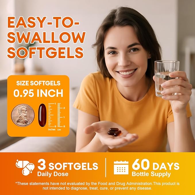 Pumpkin Seed Oil Capsules with Saw Palmetto, High Concentrated Pumpkin Seed Oil Supplement for Hair Growth, Urinary, Bladder & Prostate Health, Cold Pressed, Vegan, Non-GMO, 180 Softgels