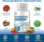 Berberine Supplement 1500mg - Berberine with Ceylon Cinnamon, Berberine HCl 97% Purity Complex Supplements, Non-GMO Vegan - 180 Capsules