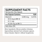THORNE - Vitamin K - Vitamins K1 and K2 (as MK-4 and MK-7) Capsule Supplement - Supports Strong Bones* - Clinically Studied Ingredients - Third-Party Certified - Gluten, Dairy & Soy-Free - 60 Capsules