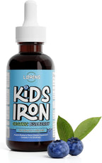 LLORENS PHARMACEUTICAL Kids Iron Supplement – Organic Blueberry Flavor – Iron Drops for Infants & Children – Sugar Free, Vegan, Gluten Free, No Artificial Flavors (1.7 oz, Organic Blueberry)