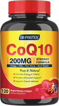 CoQ10 200mg Softgels with Vitamin E & Omega 3-6 -9 & PQQ - High Absorption Coenzyme Q10 with Bioperine | Maximum Antioxidant | Heart Supports & Cellular Energy Production Supplement | 120 Servings