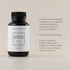 JSHealth Magnesium Supplement for Sleep. 400mg Triple-Form Glycinate, Citrate, Amino Acid Chelate. By Nutritionist Jessica Sepel (120 Tablets)