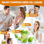 Pumpkin Seed Oil - DHT Blocker for Men Women Hair Growth, Organic Pumpkin Seed Extract with Saw Palmetto for Prostate & Urinary Health, Cold Pressed Supplements Liquid Drops, Lemon, Vegan, 2 Fl Oz