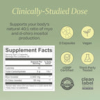 BOND Myo-Inositol & D-Chiro Inositol Supplement for Women | Supports PCOS & Hormone Balance, Ovulation & Regular Cycles – 40:1 Ratio | Fertility Supplements for Women | 90 Vegan Capsules (3/Day)