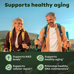 NAD+ Supplement for Energy Metabolism Support, Liposomal Capsules Containing Resveratrol,Nicotinamide Ribosidean & Quercetin,Alternative to NMN Supplement,Gluten-Free,Vegan (2PCS)