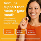 EZ Melts Vitamin C - Daily Vitamin for Antioxidant & Immune Support - No Artificial Flavors - Non-GMO & Sugar-Free - Orange Citrus - 120 Dissolvable Tablets (60 Servings)
