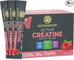 Creatine Monohydrate Powder Micronized PreWorkout Recovery Supplement | Support Muscle Building Strength Training Cognition | Vegan & Keto Friendly Easily Mixes Pop Box 30 Servings, Raspberry Flavored