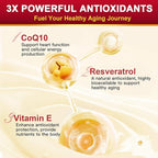 ZEBORA CoQ10-200mg with Trans-Resveratrol, PQQ & Vitamin E - High Absorption Coenzyme-Q10 with BioPerine - Powerful Antioxidant for Heart & Energy-Production,120 Veggie Capsules