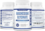 Purely Optimal Magnesium Glycinate 500mg – Sleep Support & Stress Relief – Gentle, High Absorption Magnesium Supplement for Muscle Relaxation, Calm & Nerve Support – 120 Capsules