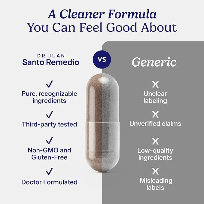 Santo Remedio Super Nopal, Exclusive Formula with Nopal, Gurmar (Gymnema Silvestre), Chromium Picolinate and Vanadyl Sulfate. 60 Capsules (30 Servings)