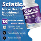 for Neuropathy，Sciatica Nerve Support Supplement - Alpha Lipoic Acid for Nerve Health in Feet, Hands & Legs - 90 Capsules