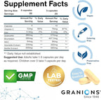 Granions Histamine Balance Complex - Quercetin with Bromelain, NAC and Vitamin C - D-Hist Seasonal Histamine Blocker & Immune Support Supplement for Adults and Children - 60 Vegan Capsules