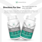 Mannatech Omega-3 with Vitamin D3 for Bone, Heart Health and Cognitive Support, Made of Pure Fish Oil