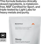 Momentous Nightly Sleep Pack - Magnesium L-Threonate, L-Theanine, and Apigenin - NSF Certified for Sport - 30 Servings