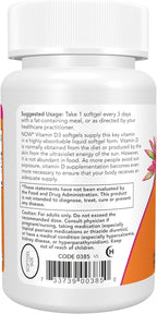 NOW Foods Supplements, Vitamin D-3 10,000 IU Softgels, Vitamin D, Joint Support, 240 Softgels