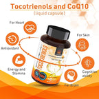 Kroppssund Tocotrienols 800mg Supplement | Rich in Vitamin E Tocotrienols | Cardiovascular, Antioxidant, Cellular Energy Production - 120 Liquid Capsules