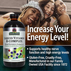 Nature's Answer Liquid Vitamin B-Complex Supports Healthy Energy Levels | Promotes Healthy Nerve Function | All-Natural Tangerine Flavor | Gluten-Free & Benzoate-Free 16oz