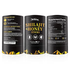 Mchokuu Shilajit Honey Sticks for Men & Women, Himalayan Shilajit with Organic Honey, 85+ Trace Minerals & 75%+ Fulvic Acid for Energy Support & Overall Health, 30 Sticks
