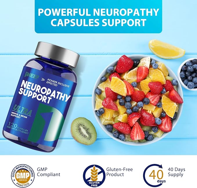 Nerve Savior Neuropathy Supplement, 120 Capsules with 600mg Alpha Lipoic Acid & Benfotiamine, Specially Formulated for Nerve Health in Hands, Fingers, Feet and Toes