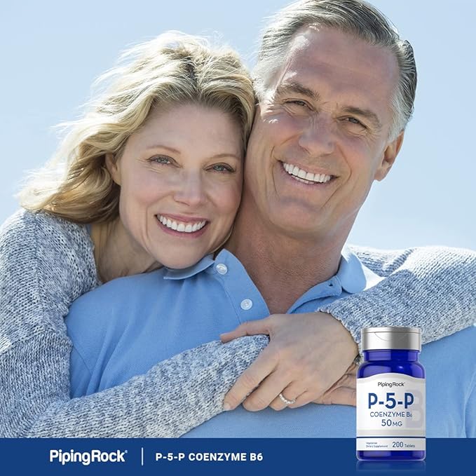 Piping Rock P5P Vitamin B6 | 50mg | 200 Tablets | Pyridoxal 5-Phosphate Supplement | Vegetarian, Non-GMO, Gluten Free