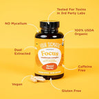 Four Sigmatic Focus Capsules | Lion's Mane Supplement Capsules | Brain Boosting Complex with Ashwagandha, Bacopa Monnieri & Rhodiola | Vegan Nootropic Adaptogen & Mushroom Supplement | 30 Servings