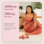 Bariatric Advantage B-12 Speedy Melts, Vitamin B12 1000 mcg Supplement, Fast Melting with 200 mcg of Folic Acid for Nutritional Support - Black Cherry, 90 Count